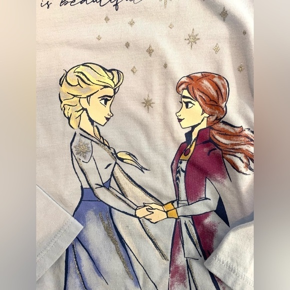2 Girls Disney Frozen Long-Sleeve Shirt (ADAPTIVE) and Sweatshirt Size 5 - Picture 6 of 8